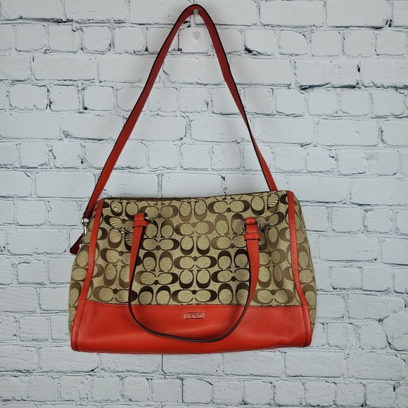 Coach Signature Kathryn Triple Zip Satchel - Picture 9 of 16